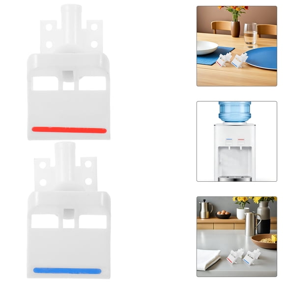 LITINKIMI 6Sets Beverage Dispenser Spigot Replacement Plastic Push Button Tap for Cold and Hot Water