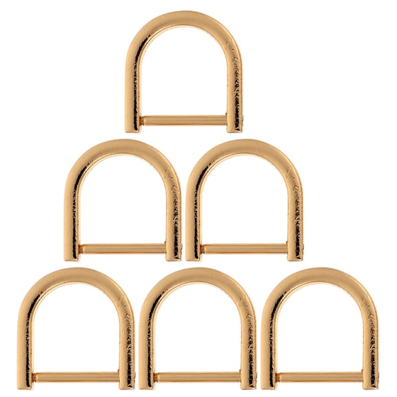 LITINKIMI 6pcs D Ring Screw in Shackle Bag Making Hardware Golden Zinc Alloy Detachable for DIY Projects