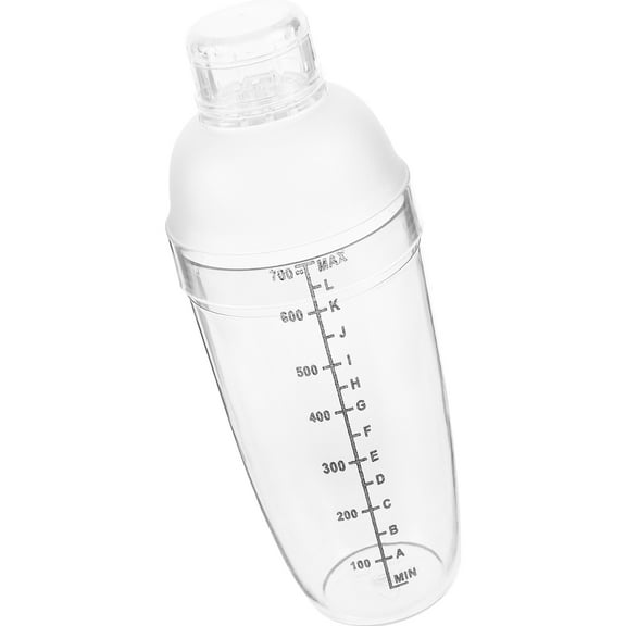 LITINKIMI 700Ml Hand Shake Cocktail Shaker Cup with Measuring Scale Transparent Pc Resin Mixer for Home Use