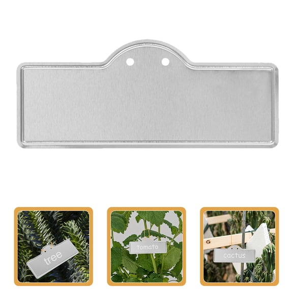 LITINKIMI 8Pcs Aluminum Plant Tags Silver Durable Metal Labels for Garden Marking Outdoor Use