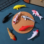 LITINKIMI 8Pcs Realistic Artificial Koi Fish Models PVC Aquarium Decor Floating Tank Ornament