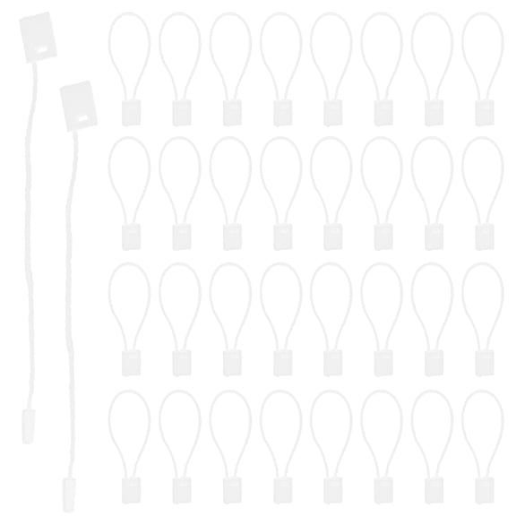 LITINKIMI 990Pcs Durable White Polyester Cord Rope with Breakaway Lanyard for Secure Tag Attachment
