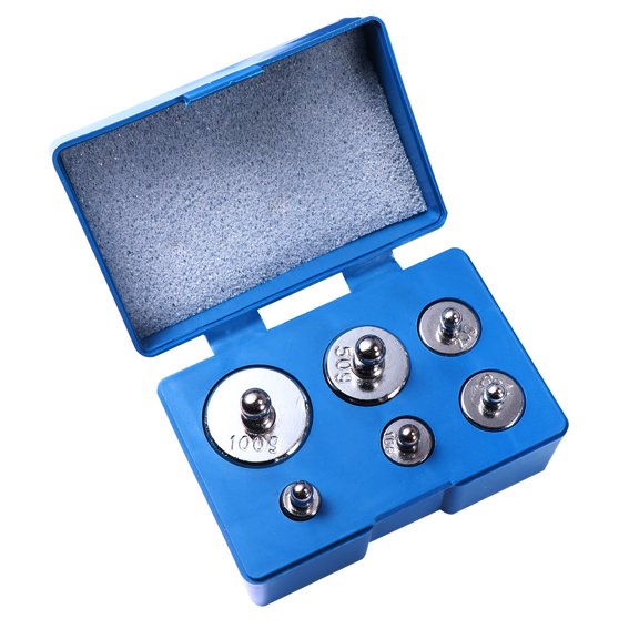 LITINKIMI Accurate Polished Steel Balance Weights Set Plated Silver for Commercial and Lab Scale Use