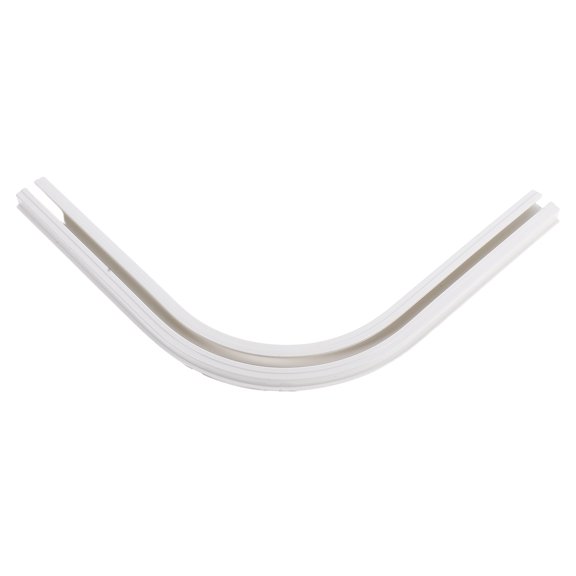 LITINKIMI Adhesive Plated Silver Curtain Track for Ceiling with Corner Sliding Guide for Home