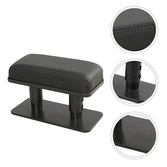 LITINKIMI Black Adjustable Car Armrest Cushion with Ergonomic Elbow Support for Enhanced Driver Comfort and Relief