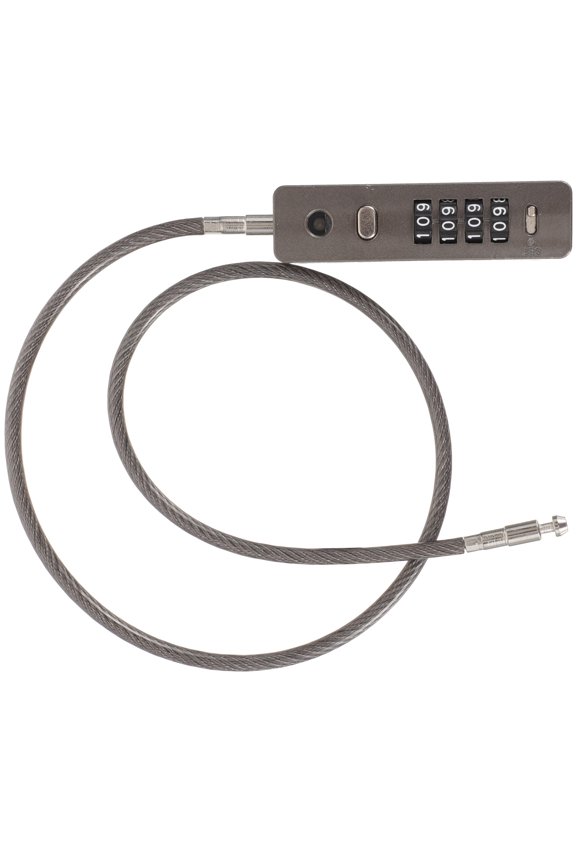 Adjustable Grey Cable Lock Combination for Luggage Backpacks and Industrial Applications