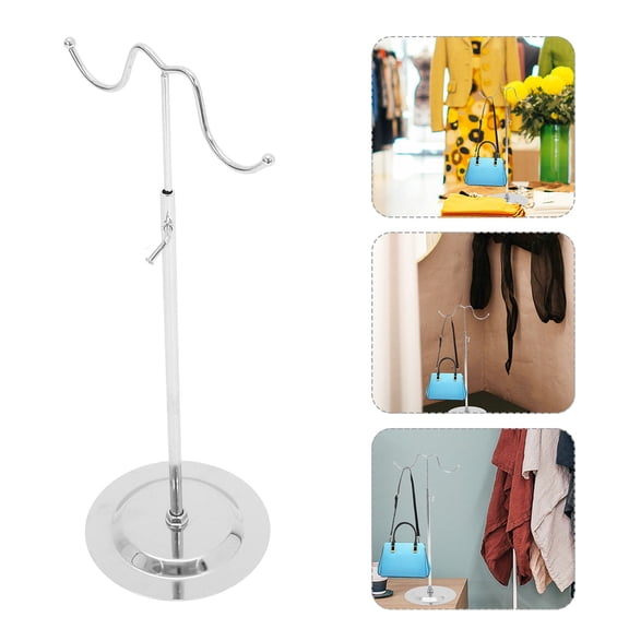 LITINKIMI Adjustable Metal Purse Hanger Display Stand with Sleek Design for Store and Streaming