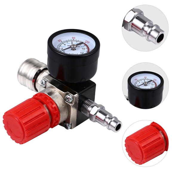LITINKIMI Aluminum Air Compressor Pressure Regulator with Adjustable Knob and Three for Precise Airflow