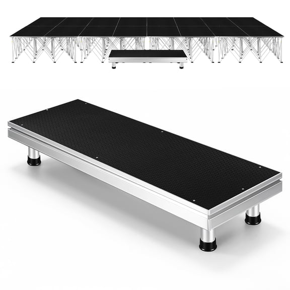 LITINKIMI Aluminum Portable Entry Stage Stair Stage Step Platform With Anti-Slip Surface 8.3in Height Step Riser for DJ Booth, Concerts , Indoor Events and Performances