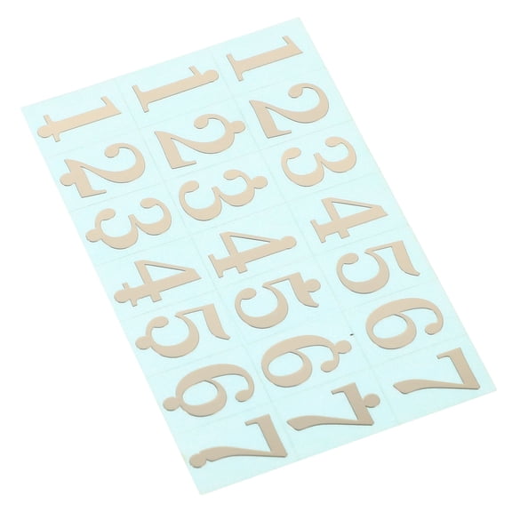 LITINKIMI Antique Coffee Color Musical Instrument Stickers with Gold Numbers and 3D Note Design