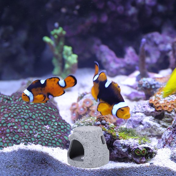 LITINKIMI Aquarium Decoration Grey Fish Breeding Pot with Unique Appearance for Fish Tanks