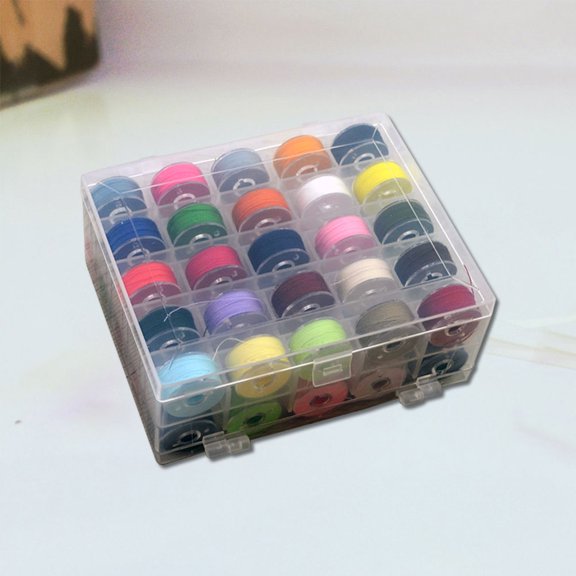 LITINKIMI Assorted Color Sew Bobbin Threads Set 36 Colors with Storage Box for Domestic Machine