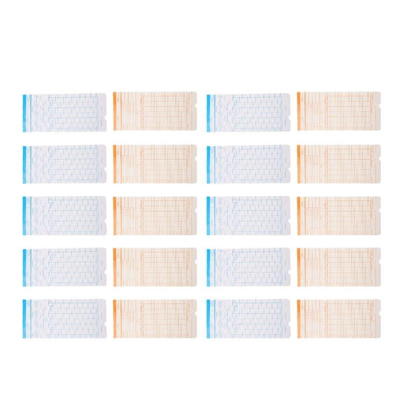 LITINKIMI Office Attendance Cards Assorted Color Portable Monthly Summary 100Sheets