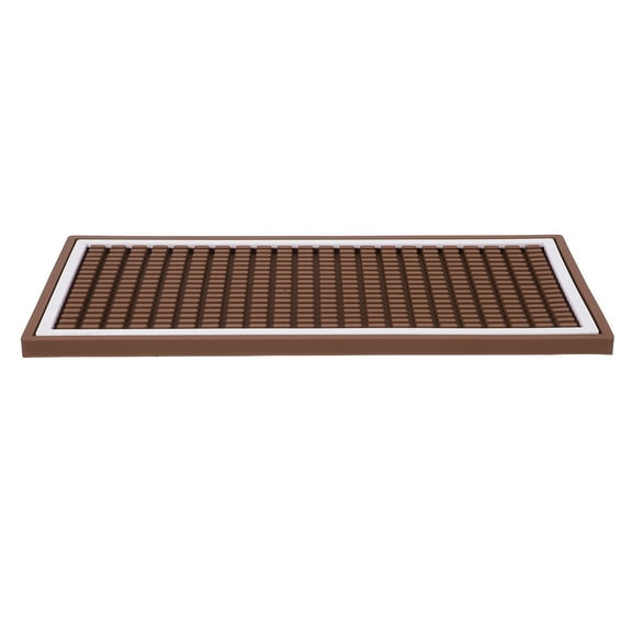 LITINKIMI Bar Service Mat Soft PVC Non Slip Cocktail Mixing Mat with Stylish White Edge