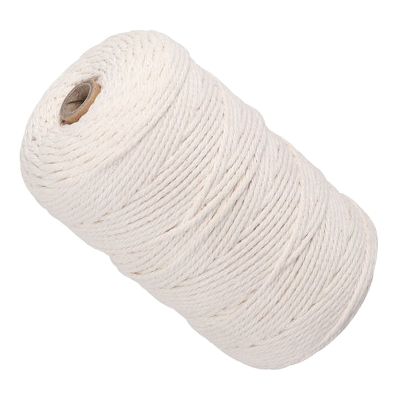 LITINKIMI Beige Cotton Macrame Cord for Braiding and Wrapping Home Decor