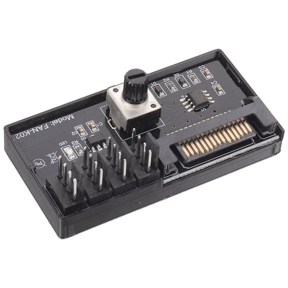 LITINKIMI Black 4 PWM Fan Hub for Effective PC Cooling and Fan Power Control Management