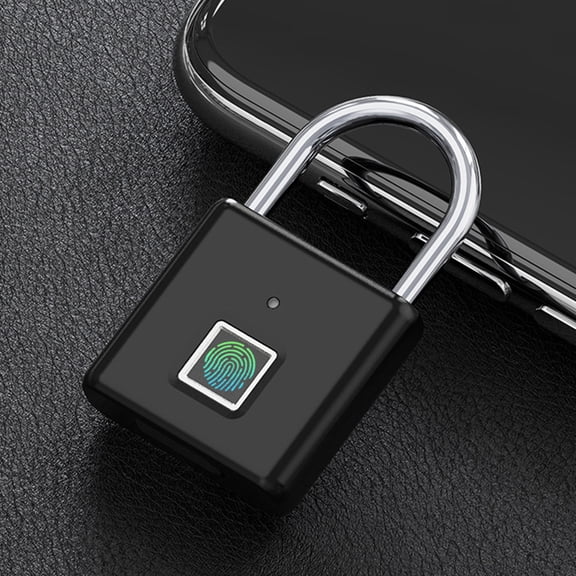 LITINKIMI Black Aluminum Alloy Smart Electronic Padlock for Daily Locker and Access Use
