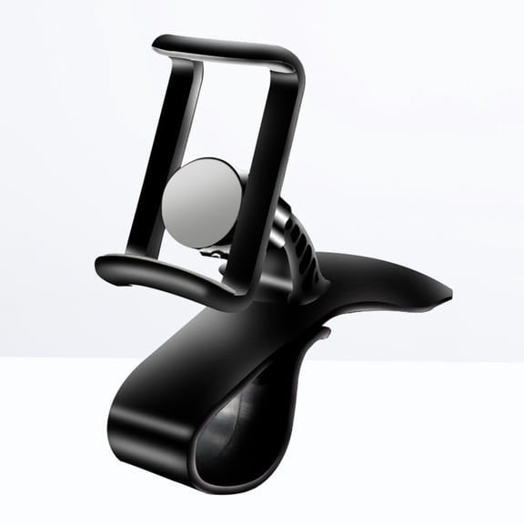 LITINKIMI Black Car Phone Mount with Metal TPU Adjustable Clamp Compatible with Most Mobile Phones