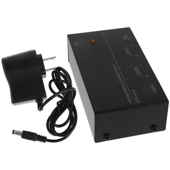 LITINKIMI Stereo Preamplifier Home Audio Component Amplifier for Vinyl Record Player Black