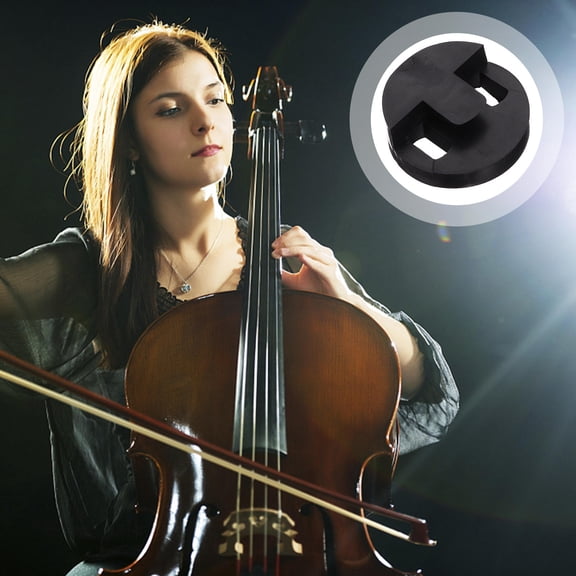 LITINKIMI Durable Rubber Violoncello Mute Black Soft Fit for Practice Cello Accessory