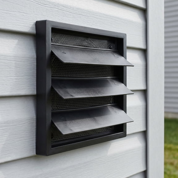 LITINKIMI Louver Vent Grille Cover Black ABS Plastic Weatherproof Ventilation Screen for Home Exterior Walls