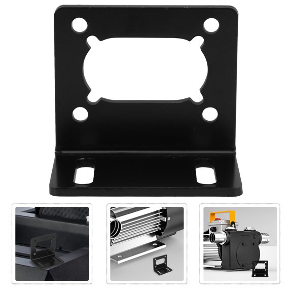 LITINKIMI Black Steel Motor Bracket Base Stable Mounting Holder for Gear Motor with Easy Installation
