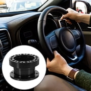 LITINKIMI Black Steering Wheel Hub Extension Adapter for Enhanced Comfort and Wide Vehicle Compatibility