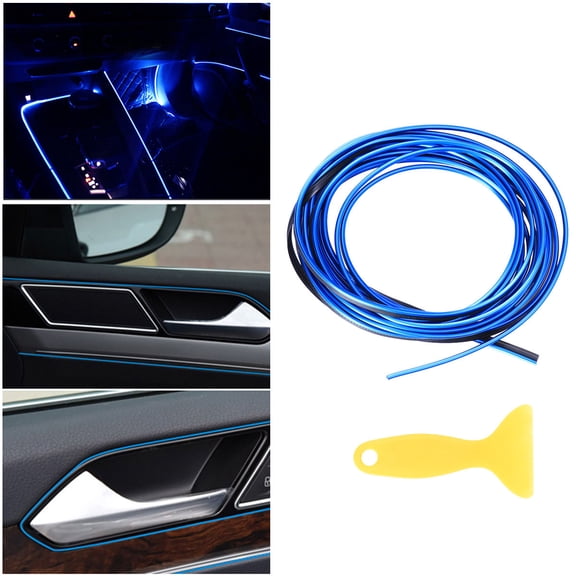 LITINKIMI Blue Car Seal Trim Flexible Strip for Auto Interior Exterior Decoration