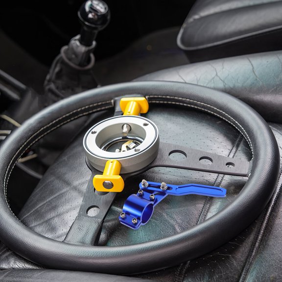 LITINKIMI Blue Metal Turn Signal Lever for Car Steering Wheel Easy Install Durable Extension Lever
