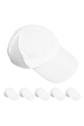 Breathable Cotton Baseball Cap in White with Blank Design for Custom Hand-Drawn Artwork
