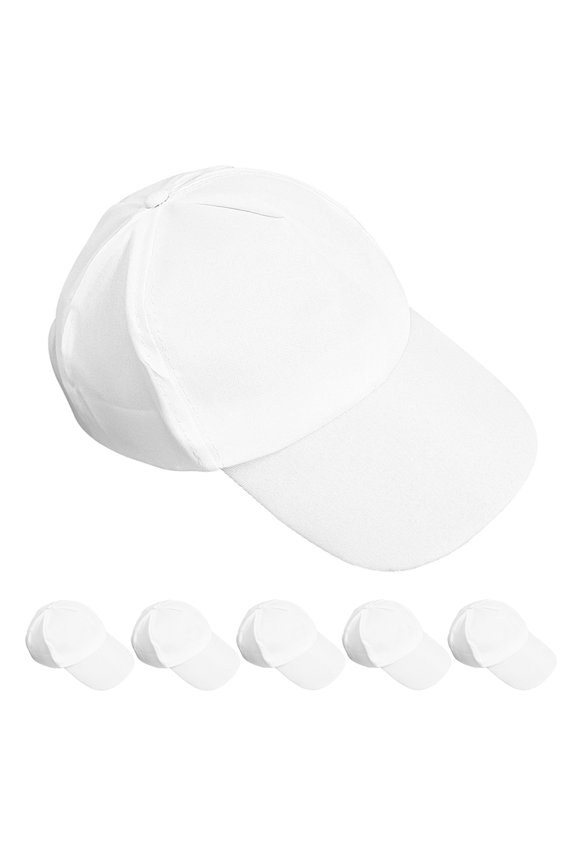 Breathable Cotton Baseball Cap in White with Blank Design for Custom Hand-Drawn Artwork