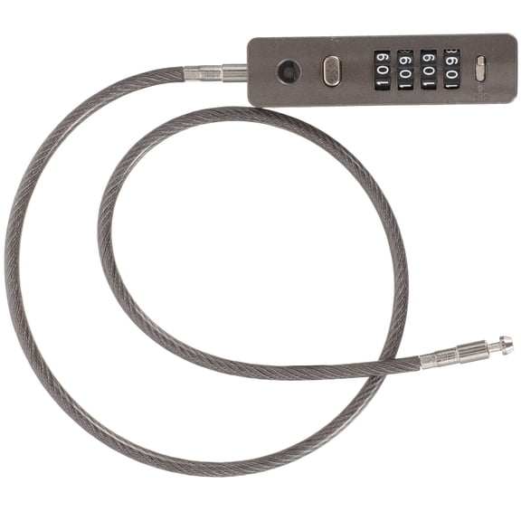 LITINKIMI Cable Lock with 4 Digit Combination Grey for Industrial and Outdoor Security Use