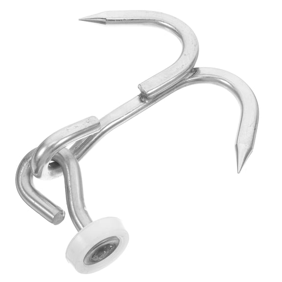 LITINKIMI Heavy Duty Stainless Steel Meat Hooks for Butchering, Double Hook Design, Plated Silver