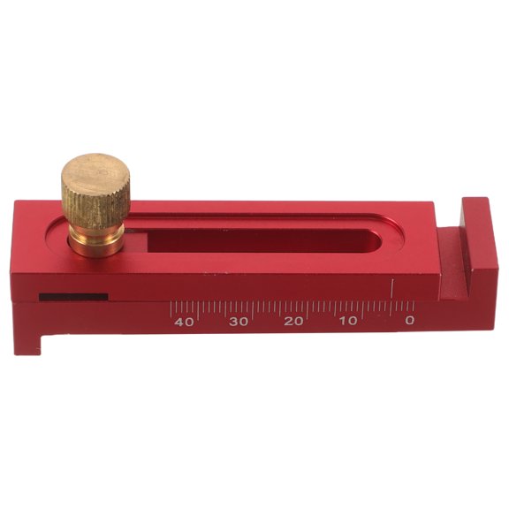 LITINKIMI Carpenter Square Ruler Red Aluminum Alloy Woodworking Gauge Tool for Mortise Gap Measurement