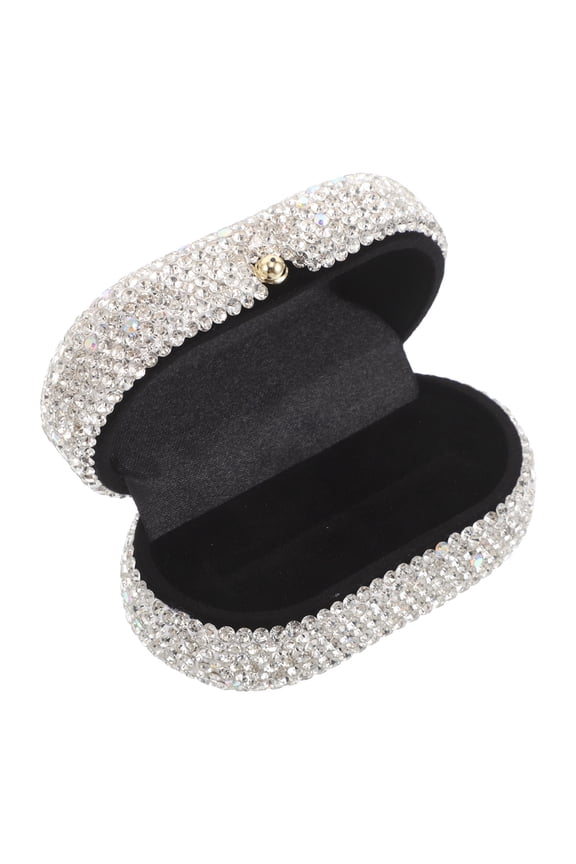 Luxury Rhinestone Ring Box Flip Cover for Proposals and Special Occasions