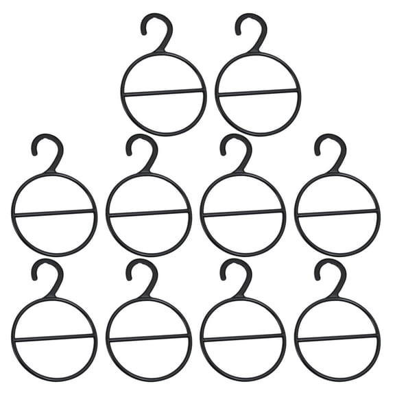 LITINKIMI Circle Shape Coat Hanger with Scarf Display Slots for Belt and Bathrobe Organization