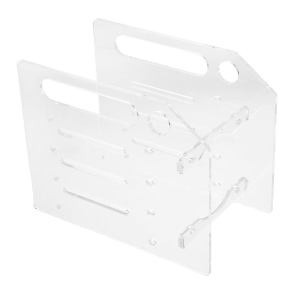 LITINKIMI Clear Acrylic 4-Tier Hard Drive Organizer Stand with Enhanced Heat Dissipation for Home Use