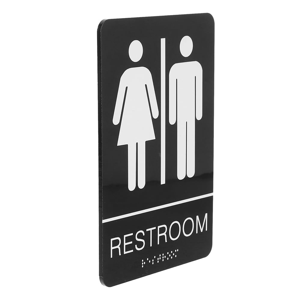 LITINKIMI Clear Acrylic Restroom Sign Unisex Self Adhesive Bathroom ...
