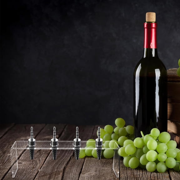 LITINKIMI Clear Acrylic Wine Stopper Holder for Countertop Elegant Storage and Display Stand for Home Bars