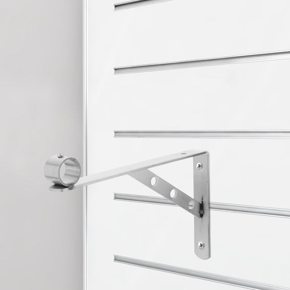 LITINKIMI Closet Hanger Brackets Heavy Duty Plated Silver with Stable Triangular Support for Clothing Storage