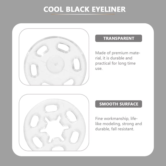 LITINKIMI Concealed Buttons Transparent Plastic for Clothes Safety and Anti Peering