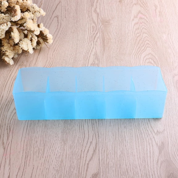LITINKIMI Plastic Five Compartment Socks and Underwear Organizer Storage Box