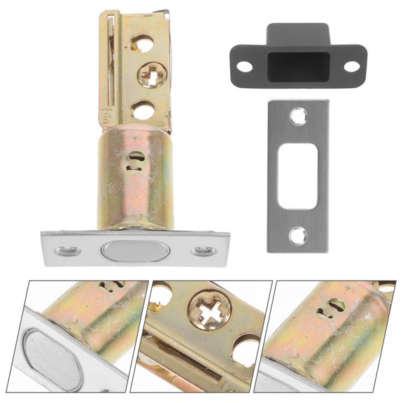 LITINKIMI Compact Plated Silver Door Lock Latch with Adjustable Tubular Deadbolt for Safe Reliable Use