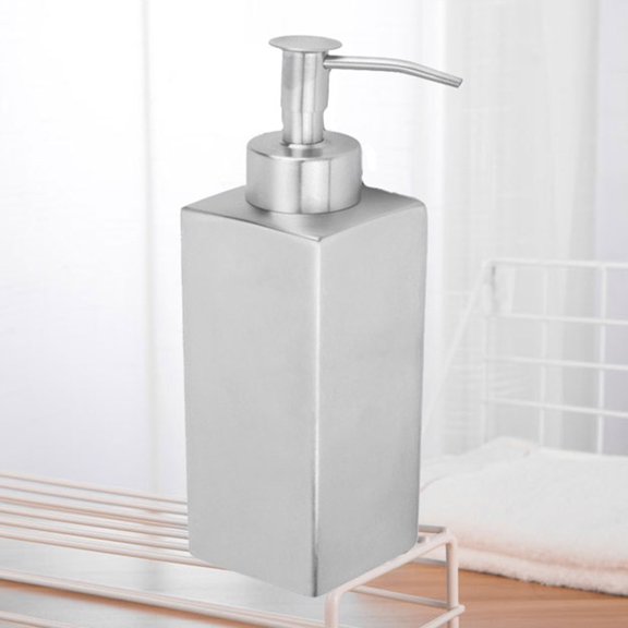 LITINKIMI 304 Stainless Steel 350ml Soap Pump Bottle for Bathroom Kitchen Laundry