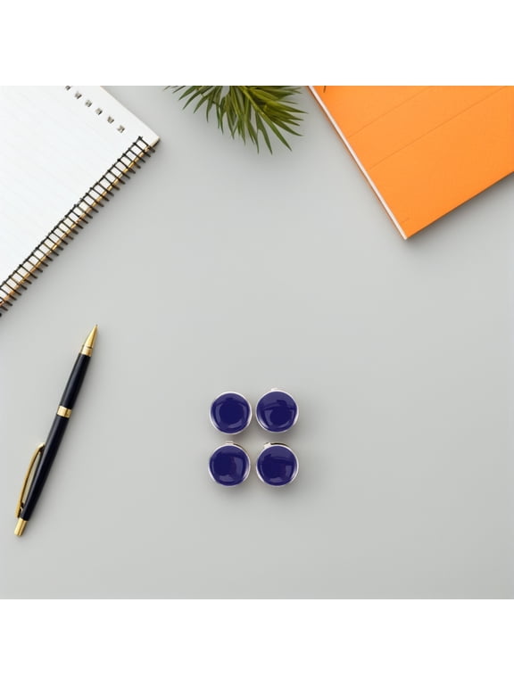 Copper Cuff Links Set , Blue Men's 2 Pairs Formal Shirt Studs