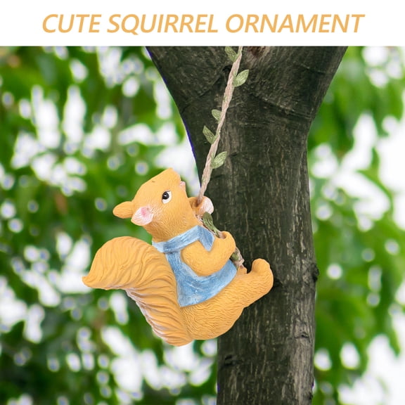 LITINKIMI Cute Resin Climbing Squirrel Garden Ornament for Outdoor Wall and Yard Decor