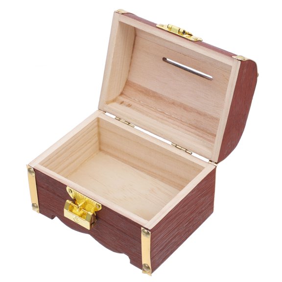 LITINKIMI Decorative Storage Boxes Coin Money Bank Wood 1Set