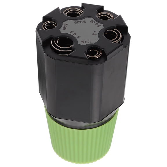 LITINKIMI Desk Coin Box Holder Plastic Black For Savers 1Pack