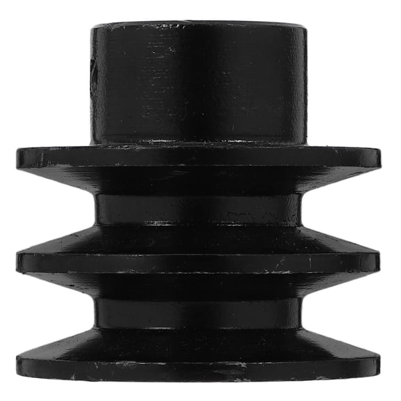 LITINKIMI Black Cast Iron Double Slot V-Belt Pulley Durable for Gas Engine Water Pump Motor Use