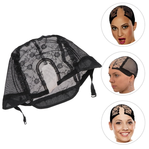 LITINKIMI Lightweight Adjustable Wig Cap, Sturdy Black Weaving Net for Wigs